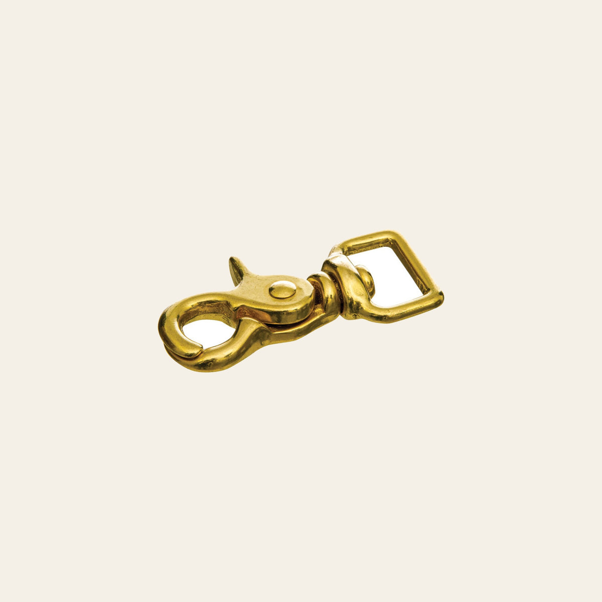 Hilason 3/4" x 2-1/2" Solid Brass Trigger Snap | Heavy Duty Square Eye Tack