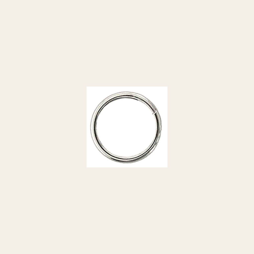 Hilason Western Horse Tack Weld Wire Ring Nickel Plated