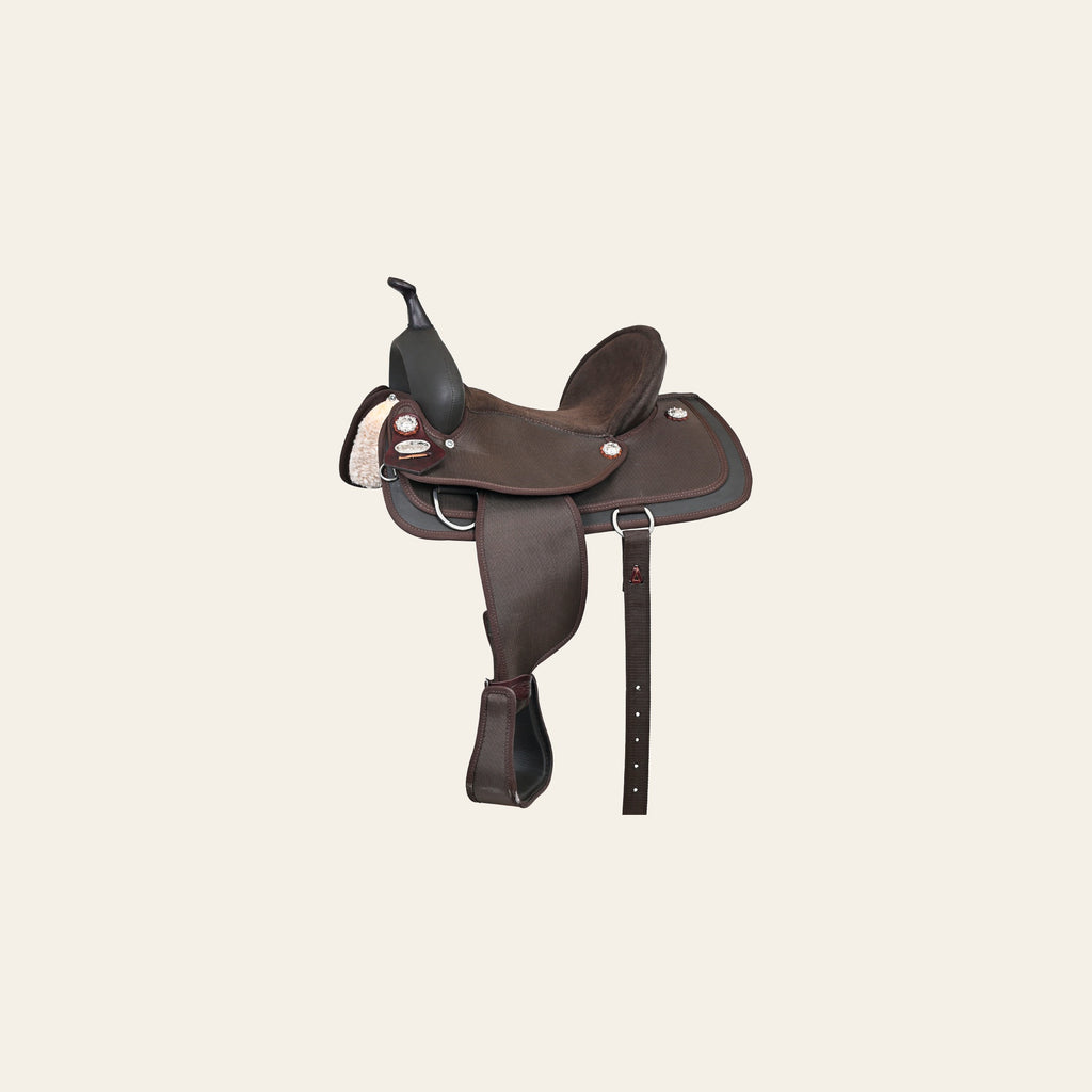 Hilason Horse Barrel Trail Pleasure Endurance Synthetic Saddle Brown