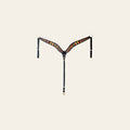 HILASON Western Leather Horse Headstall & Breast Collar Floral Beaded Brown