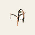 HILASON Western Leather Horse Headstall Floral Carved Hand Painted Tan | Tack