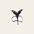 Sml Hilason Western Padded Dog Harness Genuine Leather Stainless Steel Black