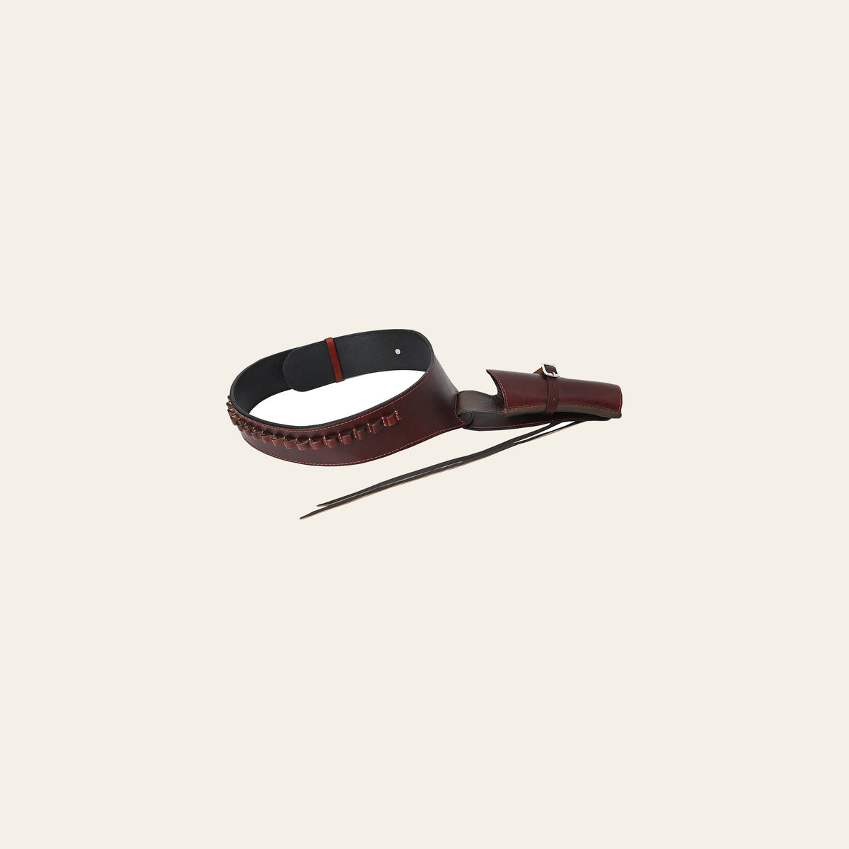 HILASON Western Right Hand Gun Holster Rig 44/45 Caliber Leather Cowboy | Costume Belt
