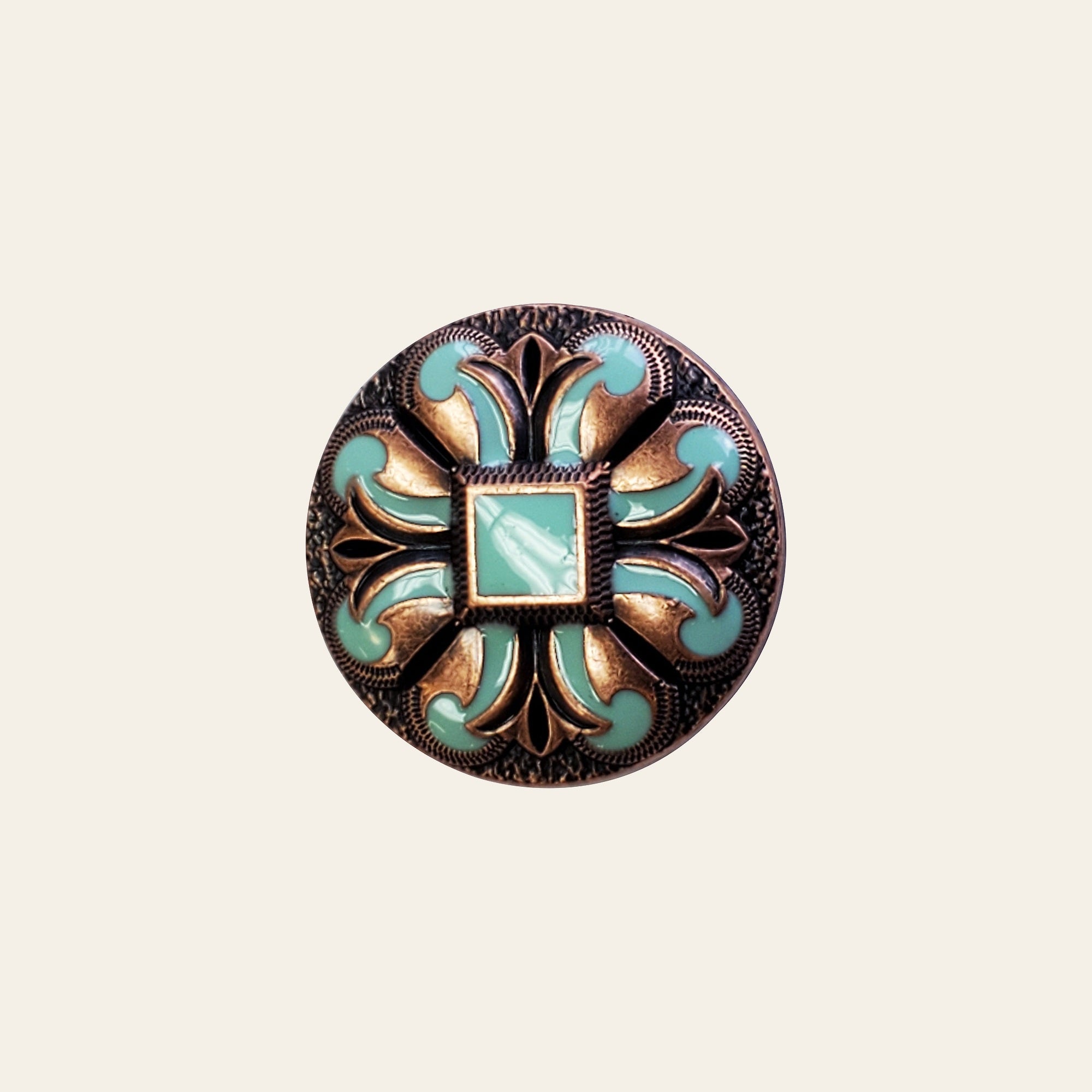 HILASON Western Screw Back Antique Copper Enamel Concho Turquoise Saddle & Tack