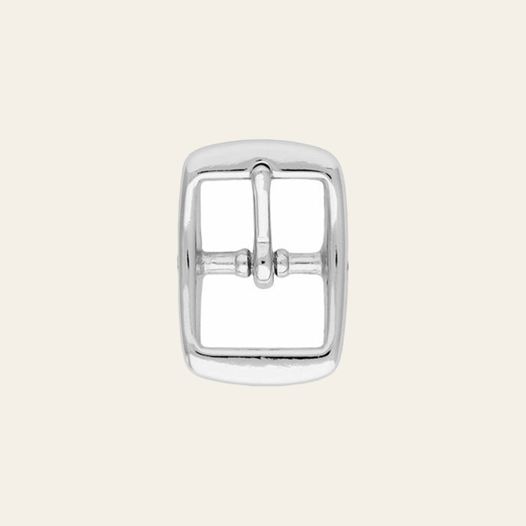 1" Nickel Plated Die Cast Double Center Bar Horse Tack Buckle – Heavy Duty Replacement Hardware