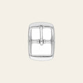 1" Nickel Plated Die Cast Double Center Bar Horse Tack Buckle – Heavy Duty Replacement Hardware