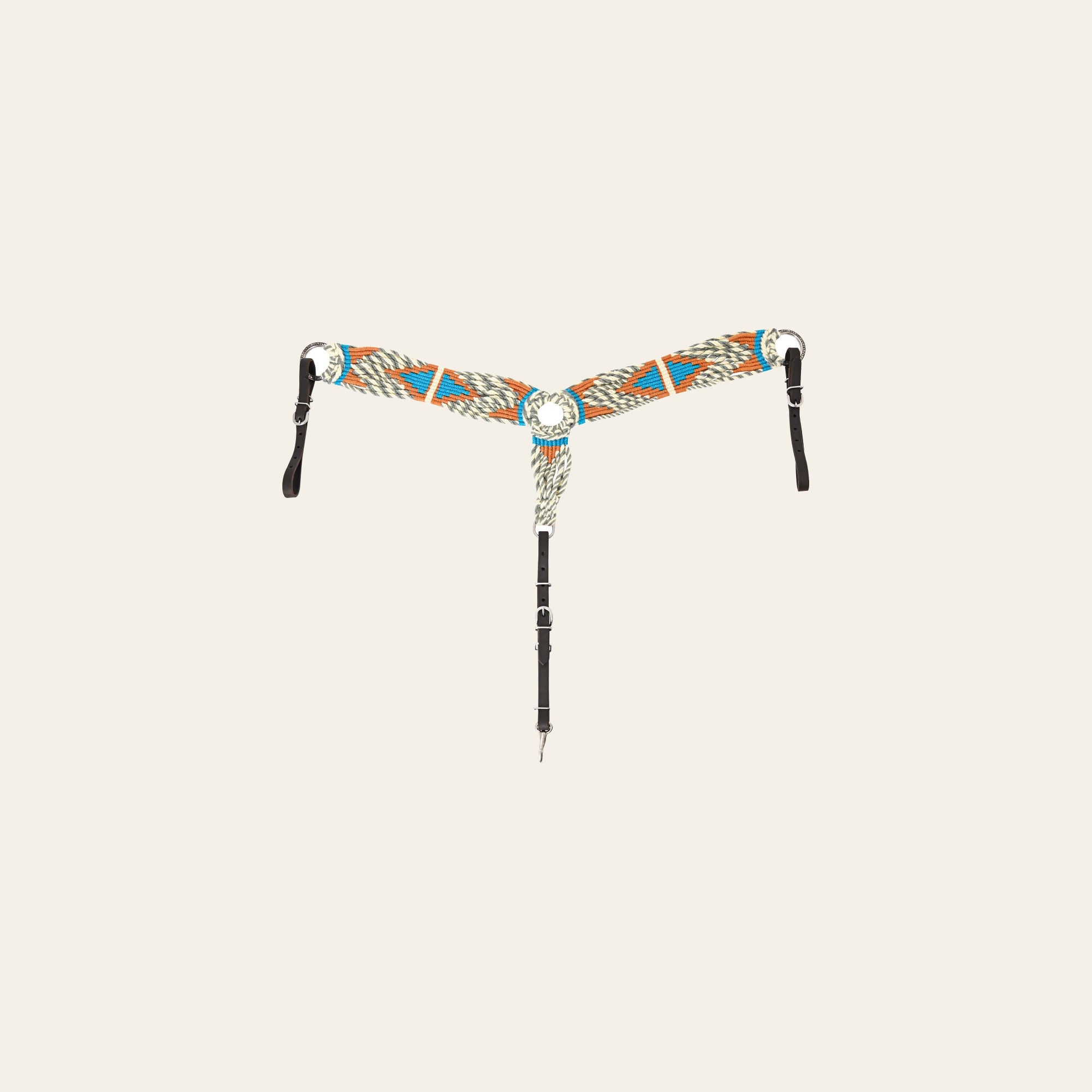 HILASON Western Wool Headstall & Breast Collar Tack Set Grey Off White |