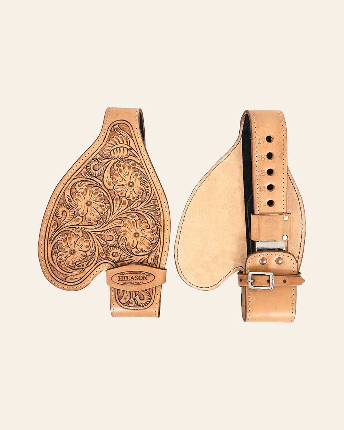 HILASON Youth Western Saddle Replacement Fenders, Genuine Leather Short Fenders with Adjustable Buckles & Hobble Strap
