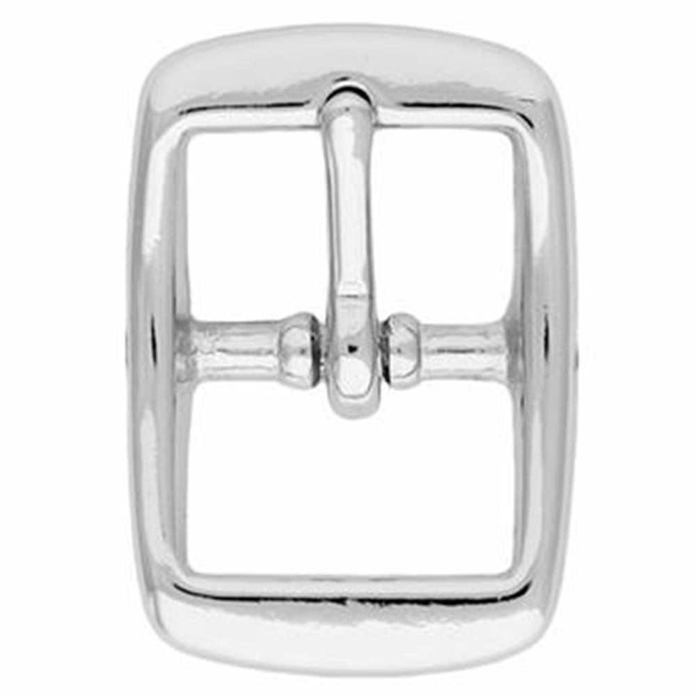 1" Nickel Plated Die Cast Double Center Bar Horse Tack Buckle – Heavy Duty Replacement Hardware