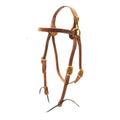 Hilason Western Leather Mule Snap Crown Headstall w/ Adjustable Fit