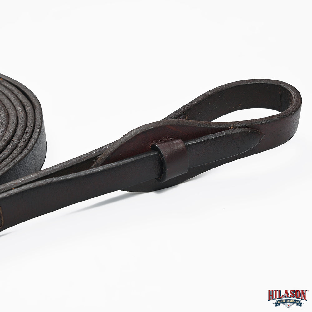 8 Ft Hilason Western Horse Heavy-Duty Barrel Flat Split Reins Genuine Leather Black