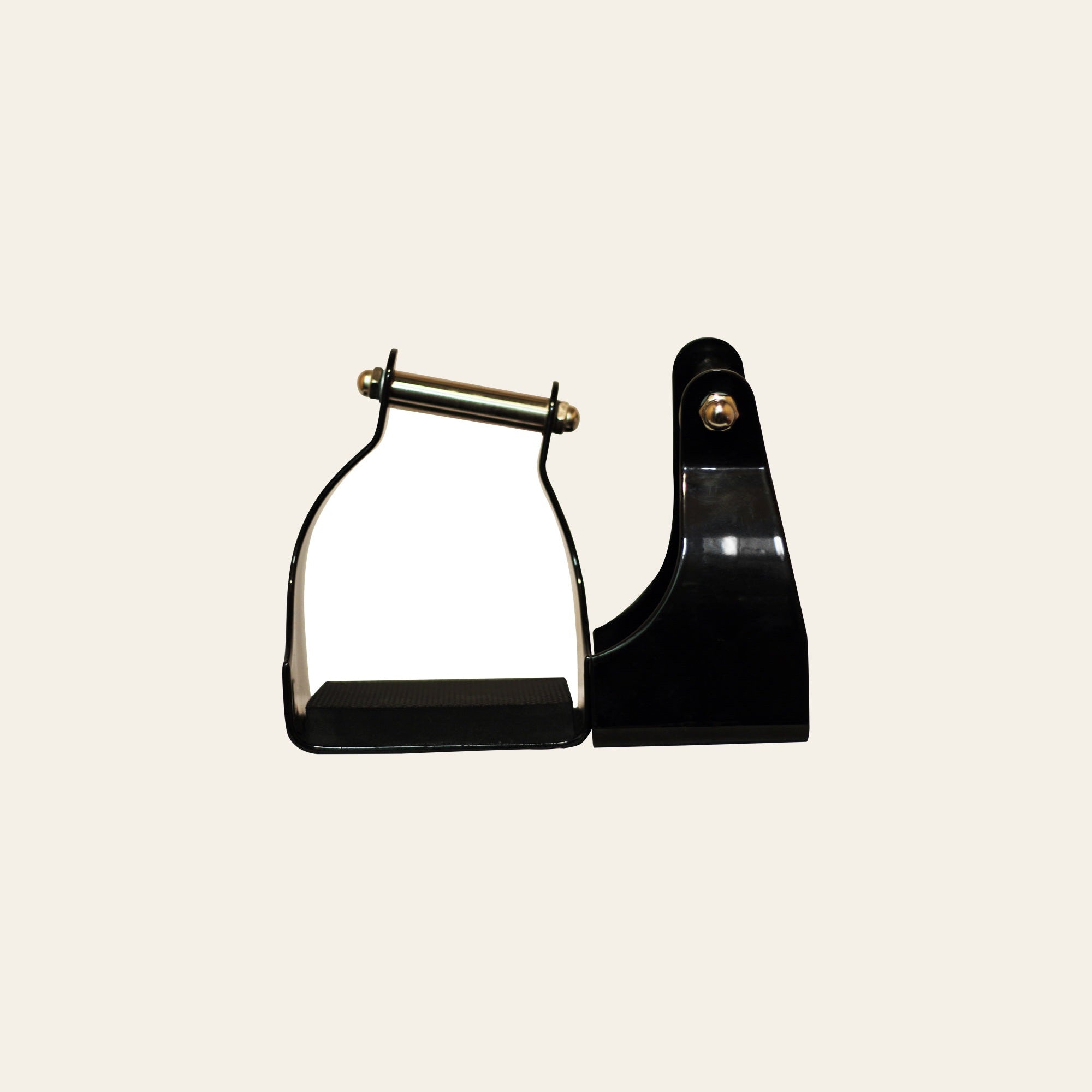 Bar H Equine Western Horse Heavy-Duty Endurance Slanted Stirrups Black