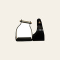 Bar H Equine Western Horse Heavy-Duty Anti Slip Stirrups Black