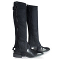 Kids Suede Half Chaps Featuring Durable Low Maintenance Fabric And Ribbed Paneling