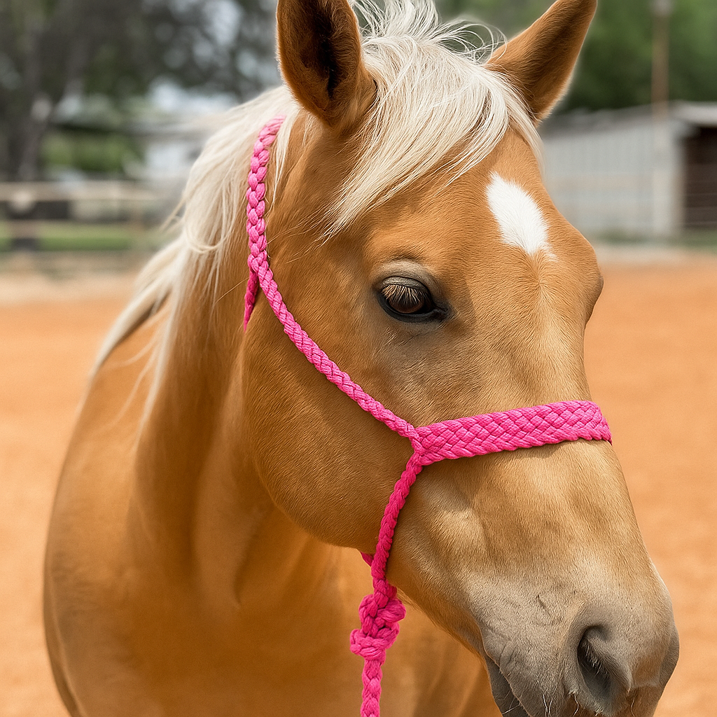Pink Mule Tape Halter