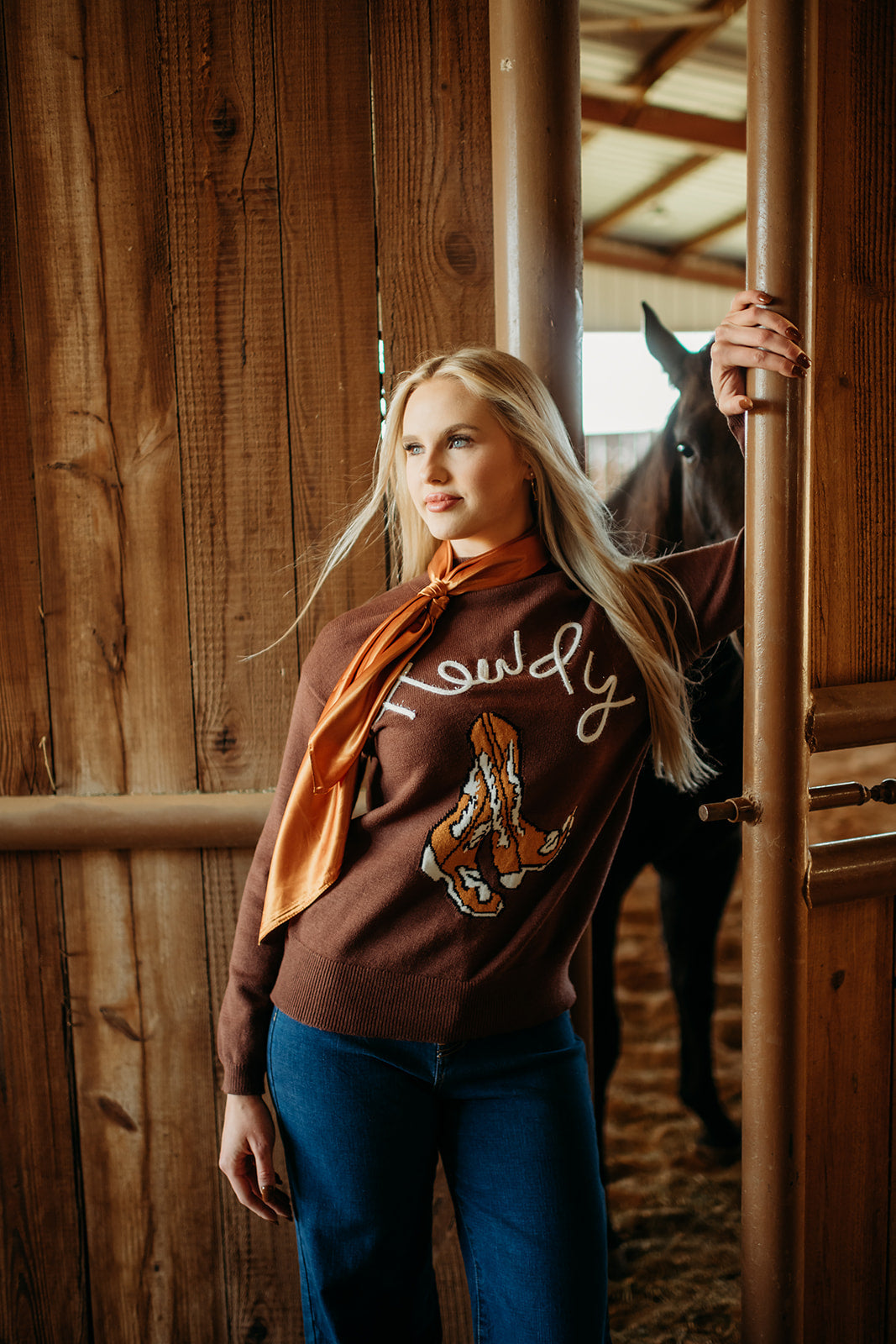 Howdy Boot Mock Neck | Sweater