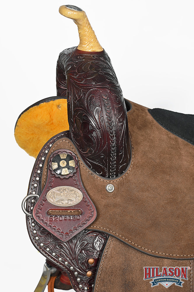 15 In Hilason Western Horse Barrel Racing Wooden Tree American Leather Saddle