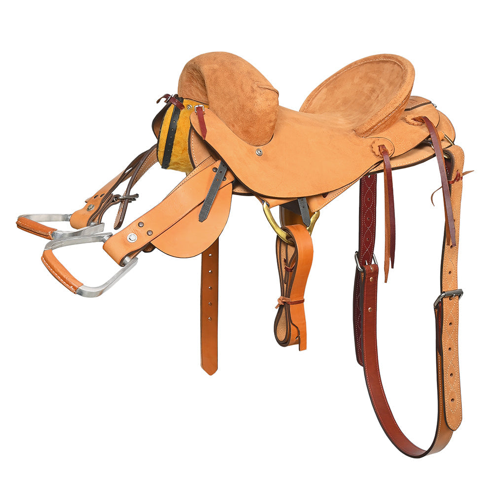 13" Hilason Classic Series Hand-Made Rodeo Bronc American Leather Saddle