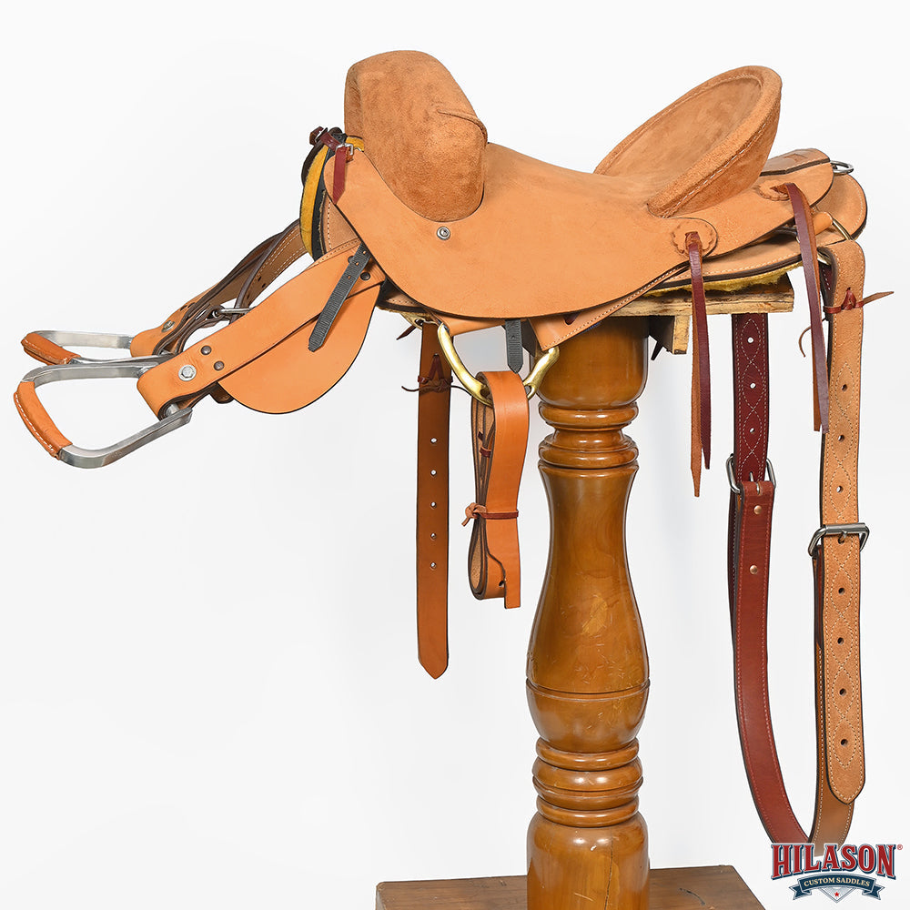 14" Hilason Classic Series Hand-Made Rodeo Bronc American Leather Saddle