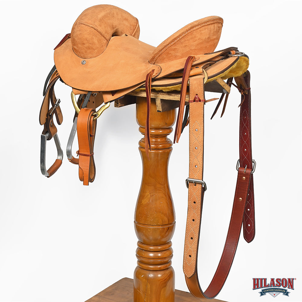 14" Hilason Classic Series Hand-Made Rodeo Bronc American Leather Saddle