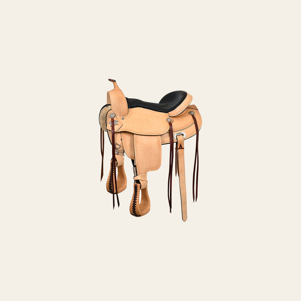 HILASON Western Horse Saddle American Leather Flex Tree Trail & Pleasure Tan | for Horses