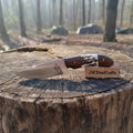 Custom Skinner Knife Deer Antler Rosewood Handle