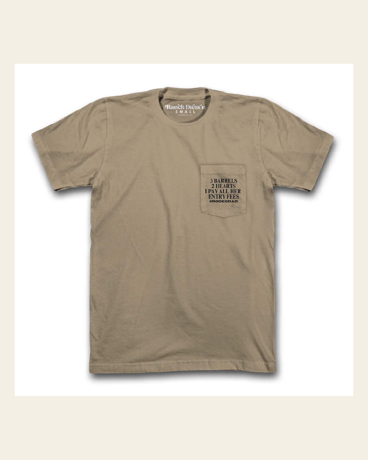 I Pay Her Fees - Rodeo Dad | Tee on a warm cream background