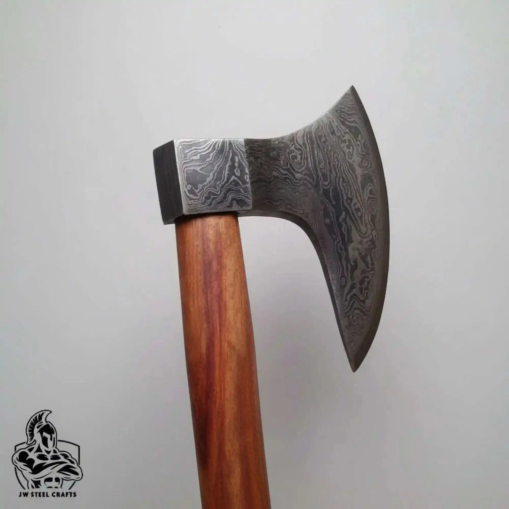 Hook Claw Damascus Axe with Rosewood Handle for Wood Processing