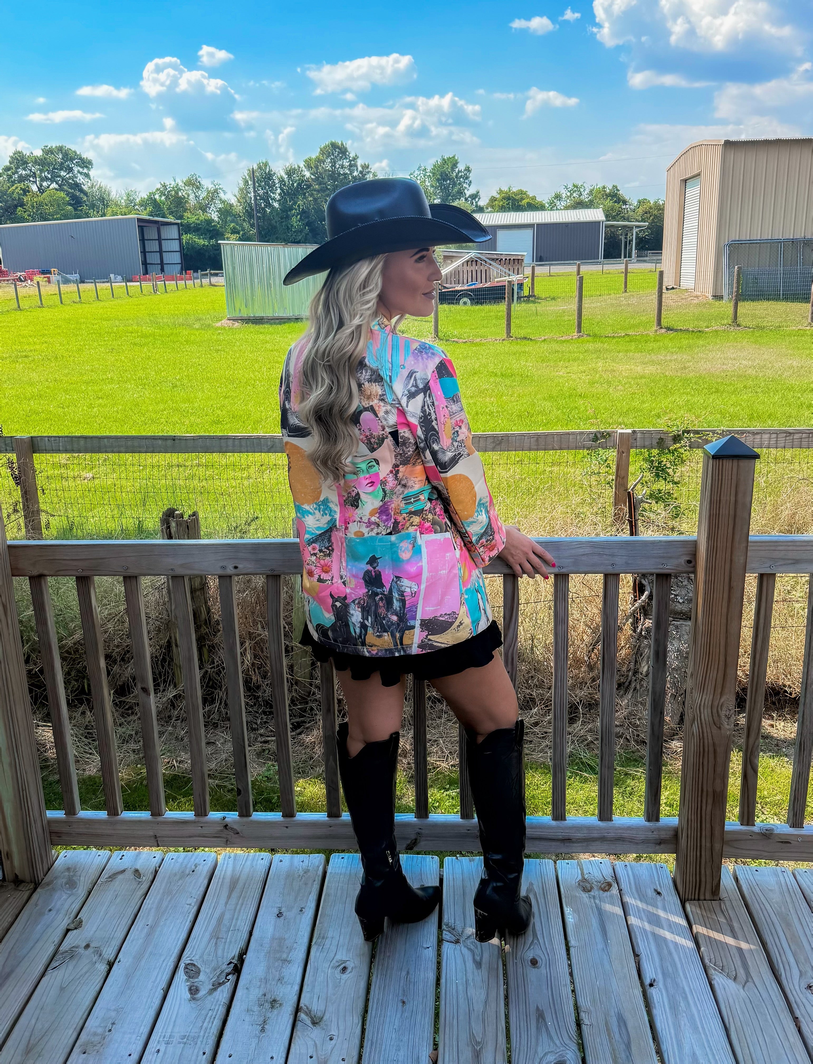 Baha Ranch Retro Pop Western Collage Blazer by Baha Ranch Western Wear - product image 7