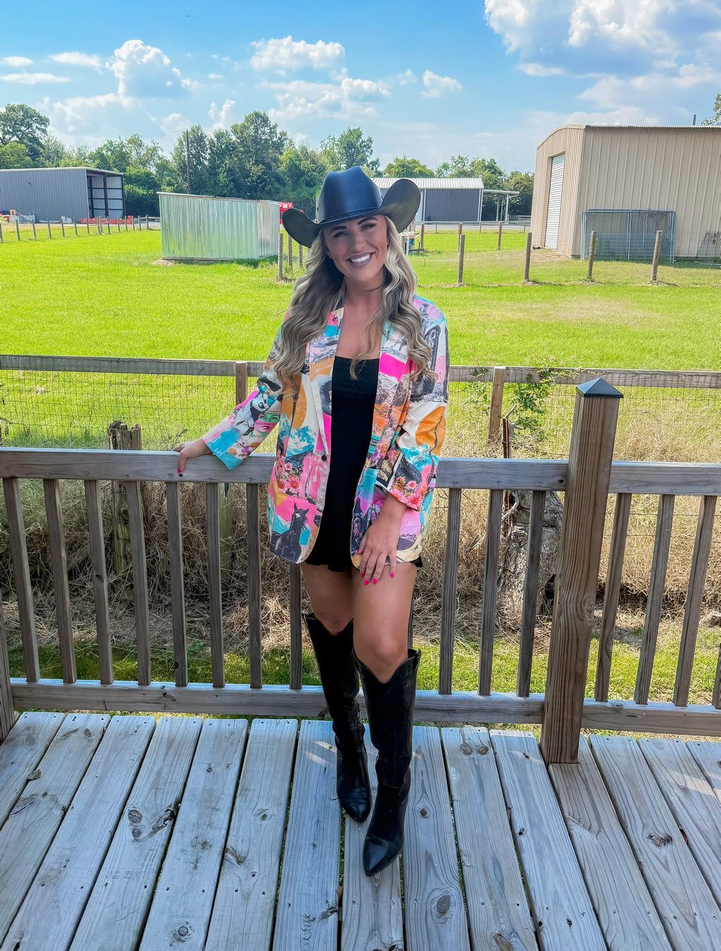 Baha Ranch Retro Pop Western Collage Blazer by Baha Ranch Western Wear - product image 6