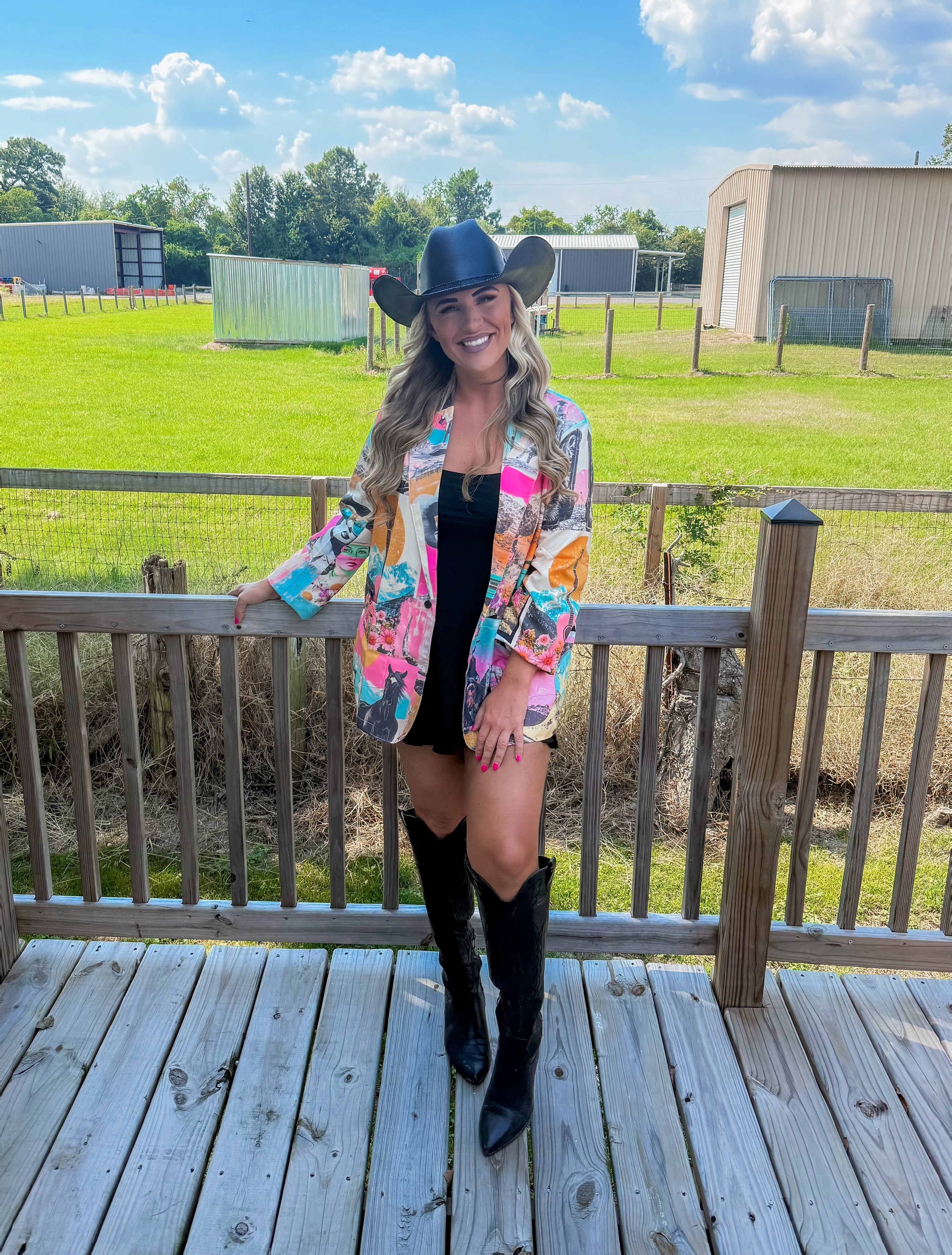 Baha Ranch Retro Pop Western Collage Blazer by Baha Ranch Western Wear - product image 6
