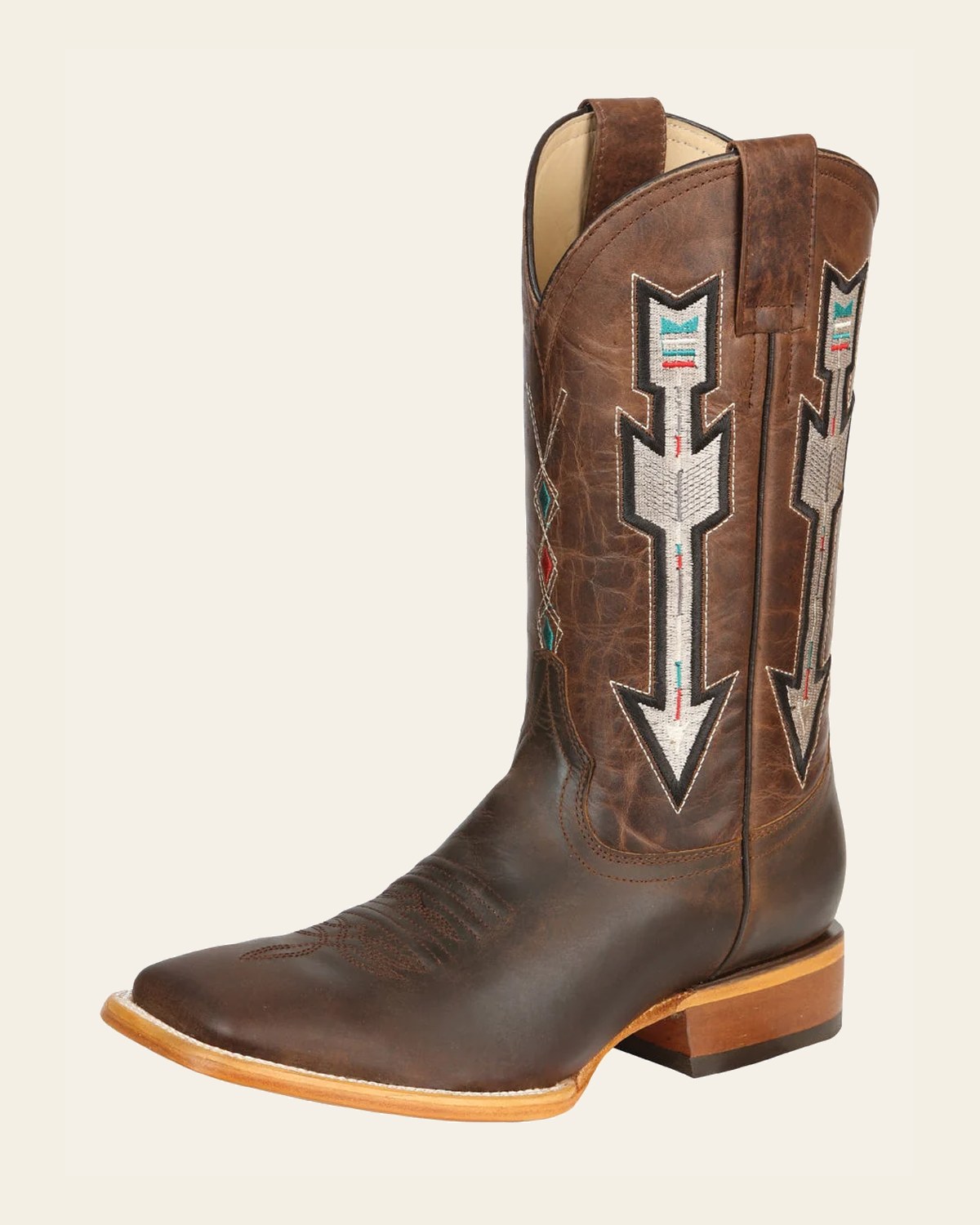 Jar Boots Men's Leather Cowboy Boots - Made in Mexico - Natural/Orix 45475 on a warm cream background
