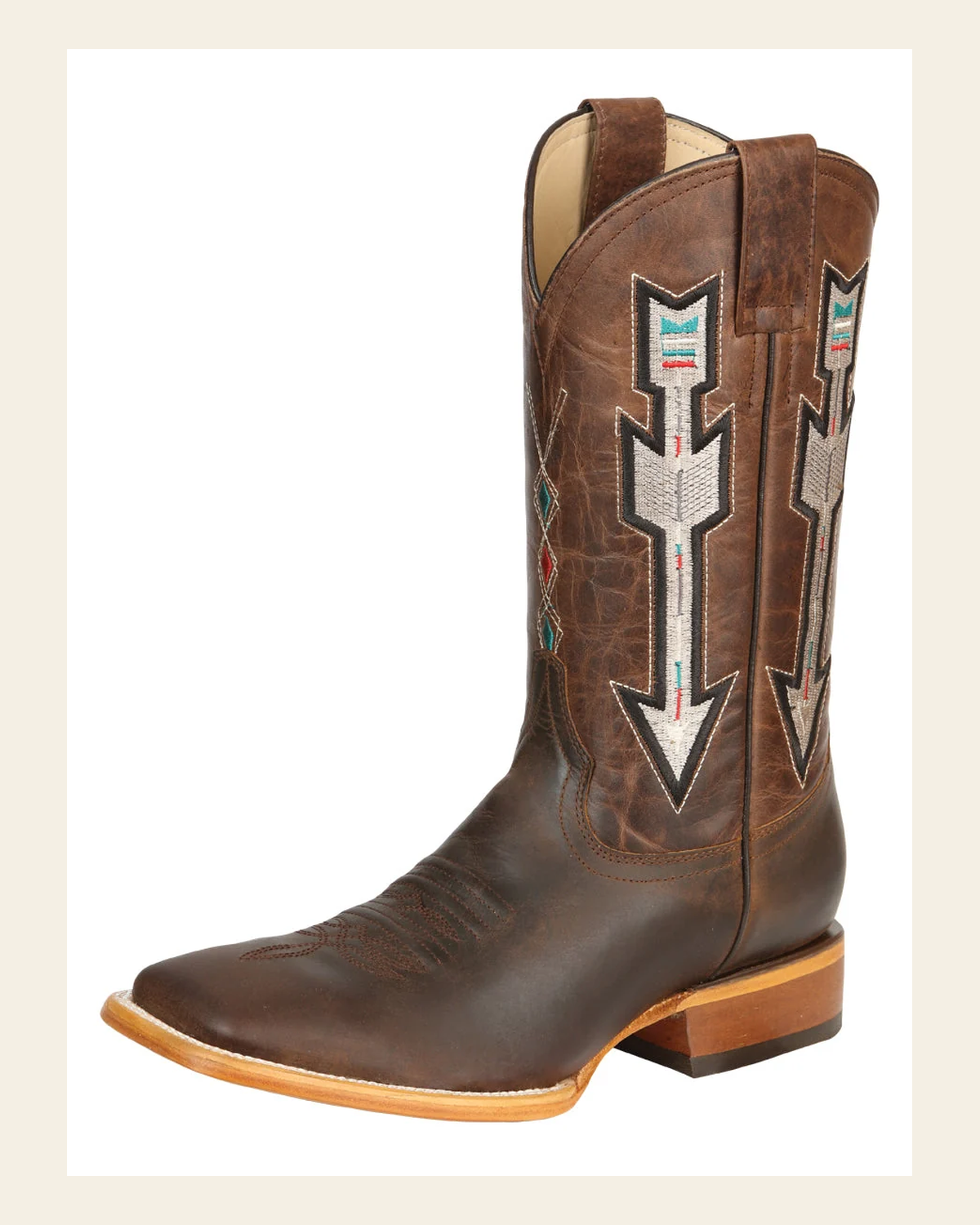 Jar Boots Men's Leather Cowboy Boots - Made in Mexico - Natural/Orix 45475 on a warm cream background