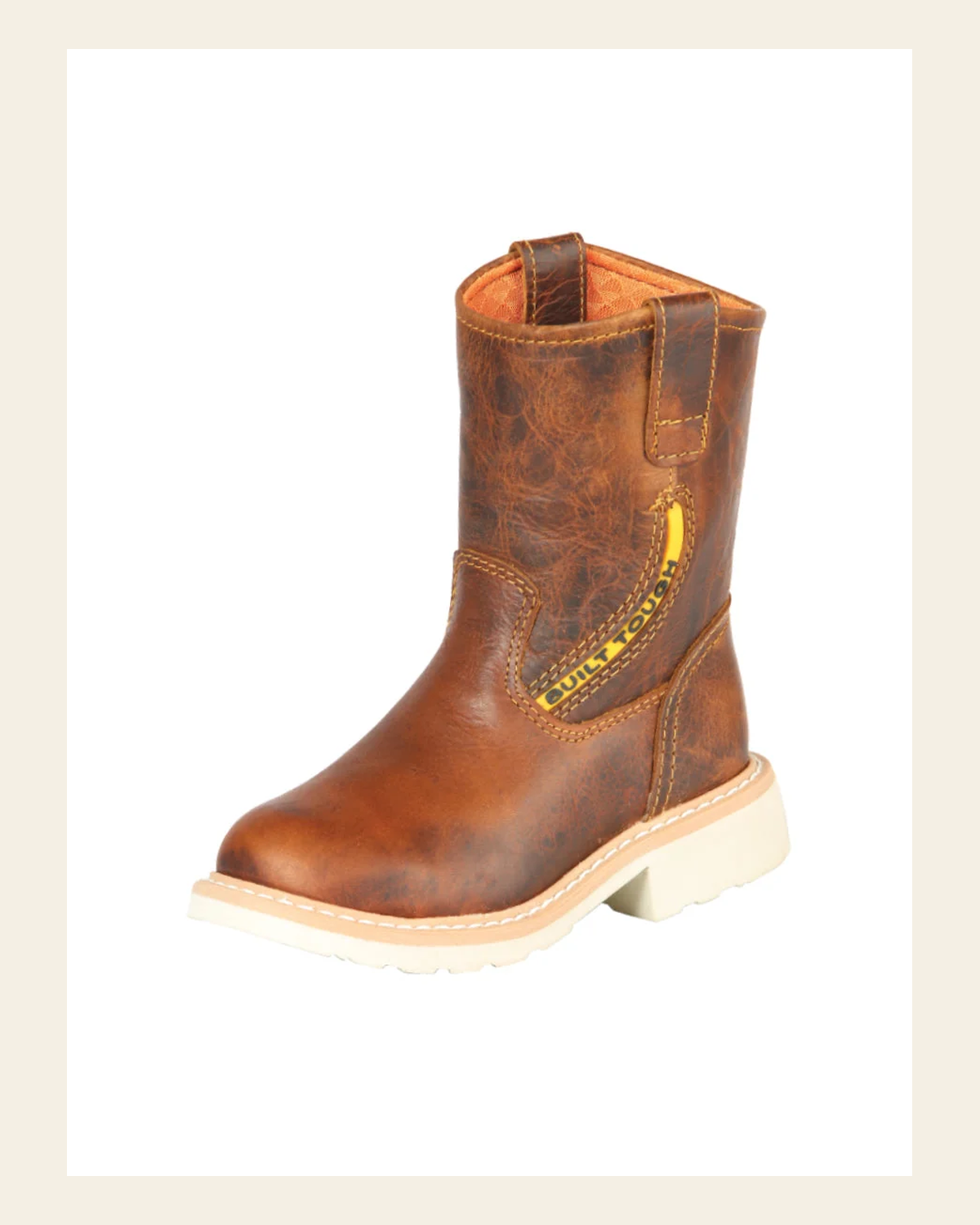 Jar Boots Kid's Rodeo Boot - Dark Honey 126587 on a warm cream background