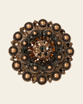 Jet Champagne & Topaz European Crystal Copper Berry Jacket on a warm cream background