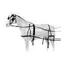 Tough1 Nylon Horse Harness | Lightweight Driving Harness with Blinders and Breeching