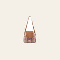OHLAY Backpack Hand Tooled Upcycled Canvas Hair-On Genuine Leather Women Bag Western Handbag Purse Womens Handbags