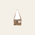 OHLAY Backpack Upcycled Canvas Hair-On Genuine Leather Women Bag Western Handbag Purse Womens Handbags Belt for Purses Summer