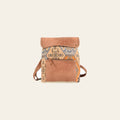 OHLAY Cross Body Upcycled Wool Canvas Embossed Hair-On Genuine Leather Women Bag Western Handbag Purse Womens Handbags