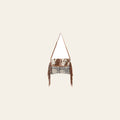 OHLAY Backpack Upcycled Canvas Hair-On Genuine Leather Women Bag Western Handbag Purse Womens Handbags Belt for Purses Summer