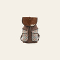 OHLAY Cross Body Upcycled Wool Canvas Embossed Hair-On Genuine Leather Women Bag Western Handbag Purse Womens Handbags