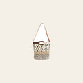 OHLAY Cross Body Upcycled Wool Canvas Embossed Hair-On Genuine Leather Women Bag Western Handbag Purse Womens Handbags