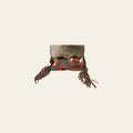 OHLAY Cross Body Upcycled Wool Canvas Embossed Hair-On Genuine Leather Women Bag Western Handbag Purse Womens Handbags