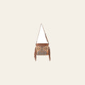 OHLAY Cross Body Upcycled Wool Canvas Embossed Genuine Leather Women Bag Western Handbag Purse Womens Handbags Belt Summer