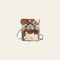 OHLAY Backpack Upcycled Canvas Hair-On Genuine Leather Women Bag Western Handbag Purse Womens Handbags Belt for Purses Summer