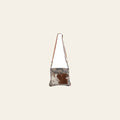 OHLAY Cross Body Upcycled Wool Canvas Embossed Hair-On Genuine Leather Women Bag Western Handbag Purse Womens Handbags