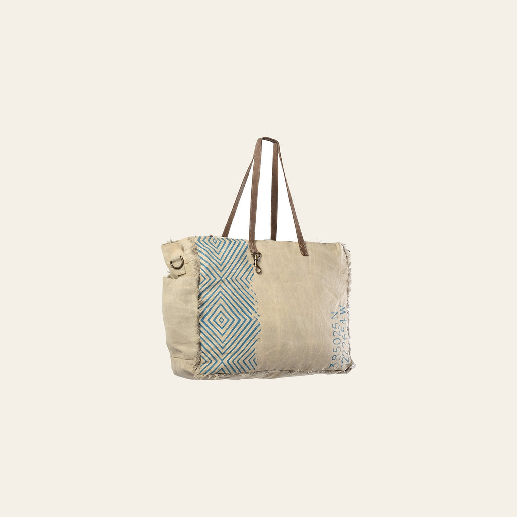 OHLAY KB326 TOTE Upcycled Canvas Genuine Leather women bag western handbag purse