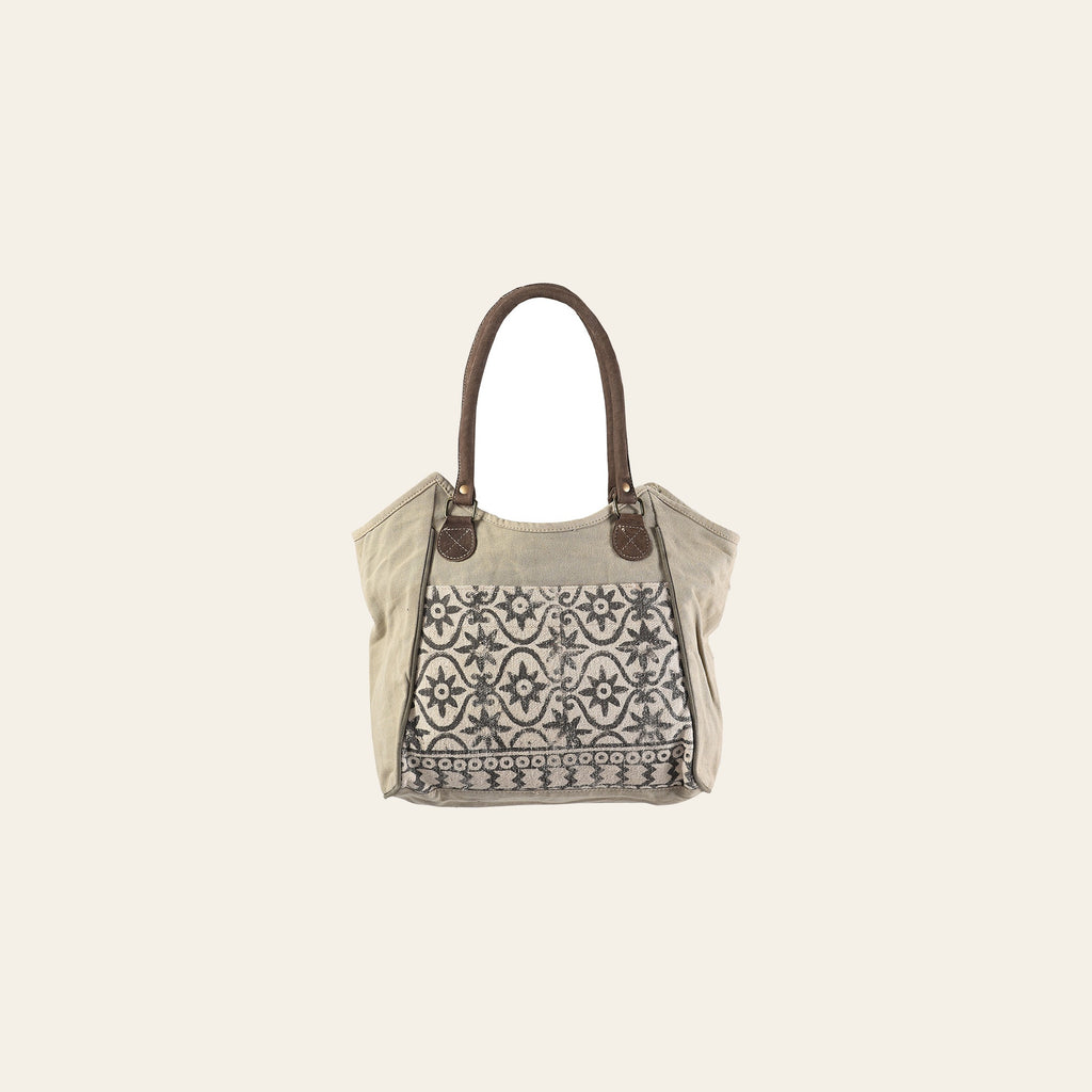 OHLAY KB330 TOTE Upcycled Wool Canvas Genuine Leather women bag western handbag purse