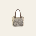 OHLAY KB330 TOTE Upcycled Wool Canvas Genuine Leather women bag western handbag purse