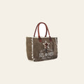 OHLAY KB333 TOTE Upcycled Canvas Genuine Leather women bag western handbag purse